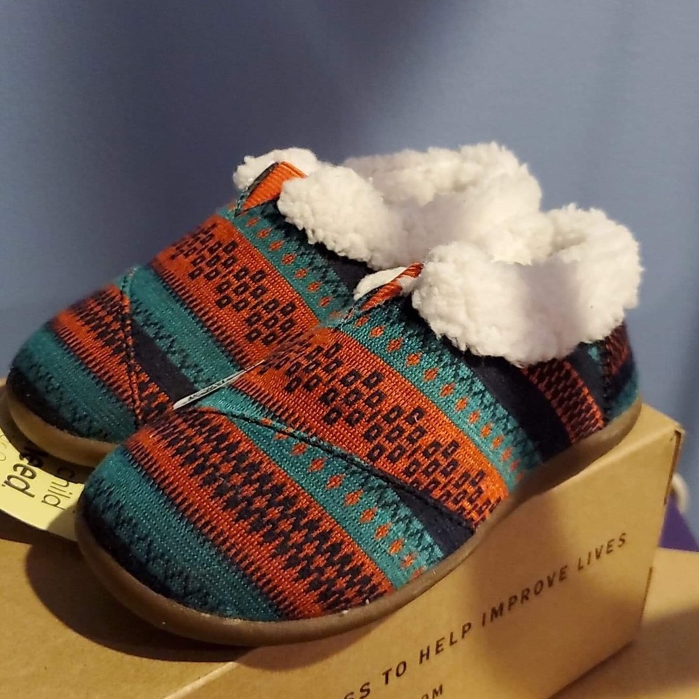 NWT Toddlers Picante Fair Isle Shearling Slippers